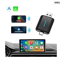 Безжичен CarPlay и Android Auto адаптер с USB-C и USB-A – N401 - Sellzone.bg Безжичен CarPlay и Android Auto адаптер с USB-C и USB-A – N401